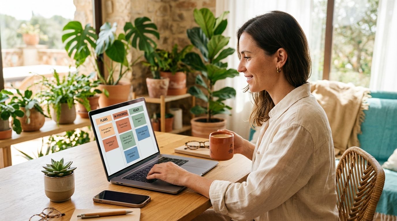 Business owner managing bookings in a bespoke workflow portal