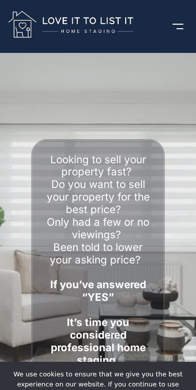 Love It To List It website on mobile